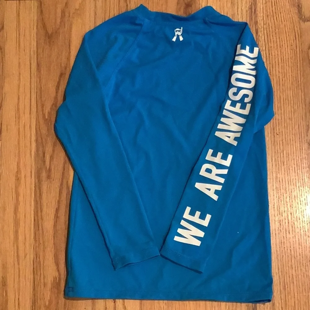 Rockets of Awesome - RashGuard - Blue/White - Boy’s Size 6/7 - Swimwear